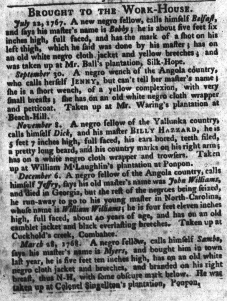Apr 12 - South-Carolina Gazette and Country Journal Slavery 9
