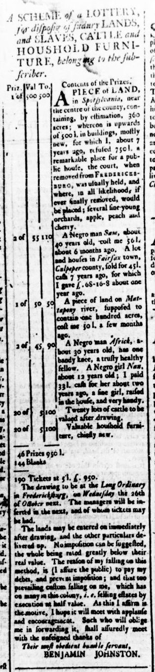 Apr 14 - Virginia Gazette Rind Supplement Slavery 4