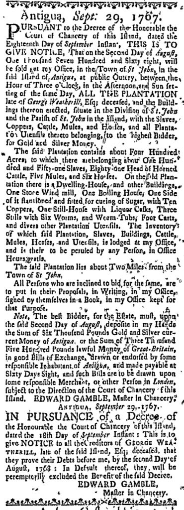 Apr 15 - Massachusetts Gazette Slavery 1