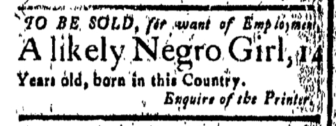 Apr 15 - New-London Gazette Slavery 1