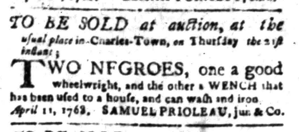 Apr 18 - South Carolina Gazette Slavery 9