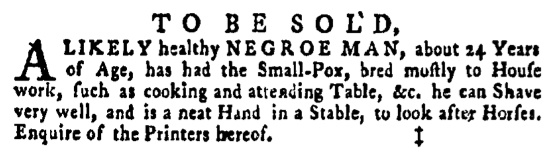 Apr 21 - Pennsylvania Gazette Supplement Slavery 2