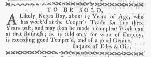 Apr 25 - Boston-Gazette Supplement Slavery 1
