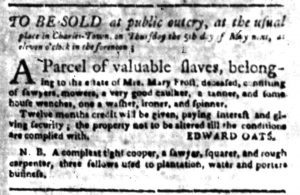 Apr 25 - South Carolina Gazette Slavery 2