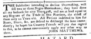 Apr 26 - South-Carolina Gazette and Country Journal Slavery 12