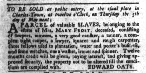 Apr 26 - South-Carolina Gazette and Country Journal Slavery 9