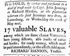 Apr 28 - Virginia Gazette Purdie and Dixon Slavery 2