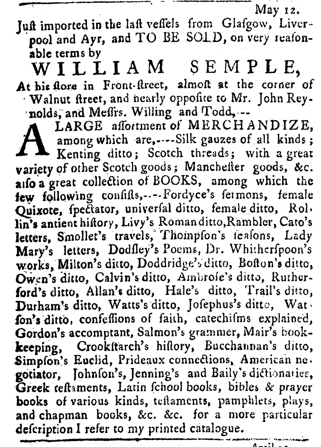 Jun 2 - 6:2:1768 Pennsylvania Journal Supplement