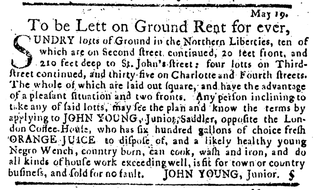 Jun 2 - Pennsylvania Journal Supplement Slavery 1