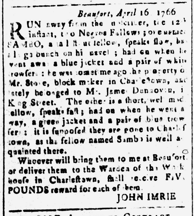 May 13 - South-Carolina and American General Gazette Slavery 9