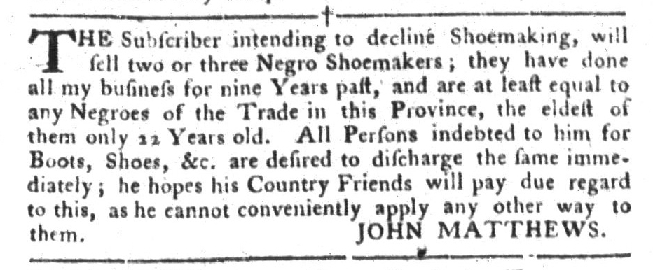 May 17 - South-Carolina Gazette and Country Journal Slavery 1