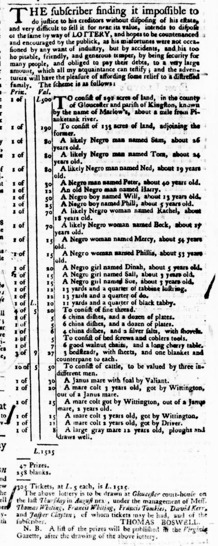 May 19 - Virginia Gazette Purdie and Dixon Slavery 2