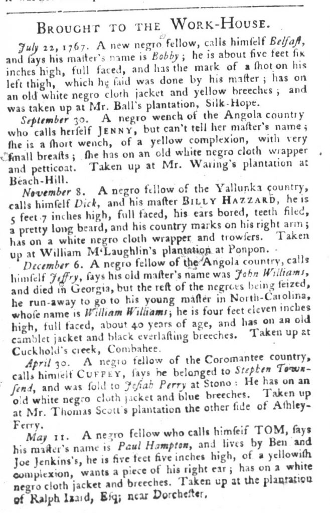 May 24 - South-Carolina Gazette and Country Journal Supplement Slavery 4