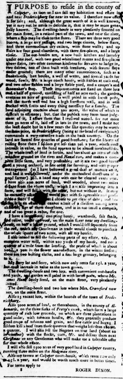 May 26 - Virginia Gazette Purdie and Dixon Slavery 6