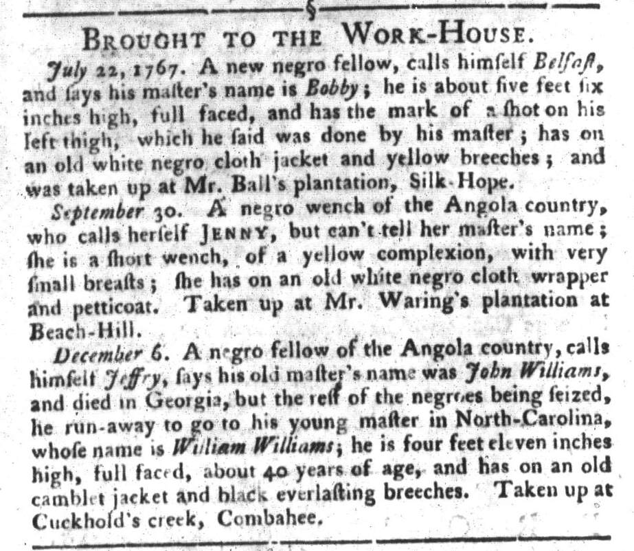 May 31 - South-Carolina Gazette and Country Journal Supplement Slavery 2