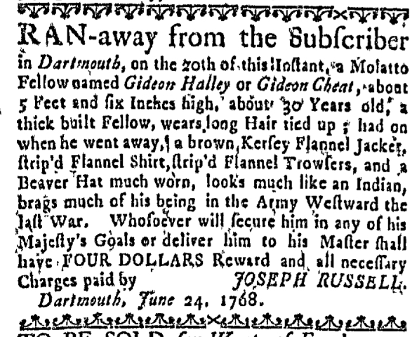 Jul 14 - Massachusetts Gazette Draper Slavery 1