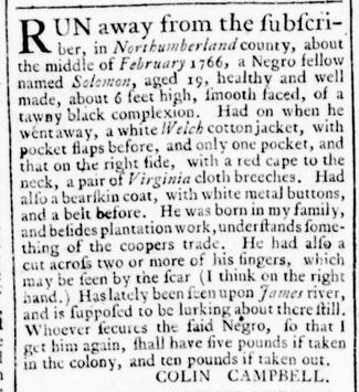 Jul 14 - Virginia Gazette Rind Slavery 4