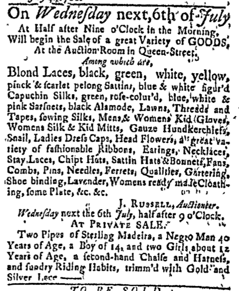 Jul 4 - Massachusetts Gazette Green and Russell Slavery 1