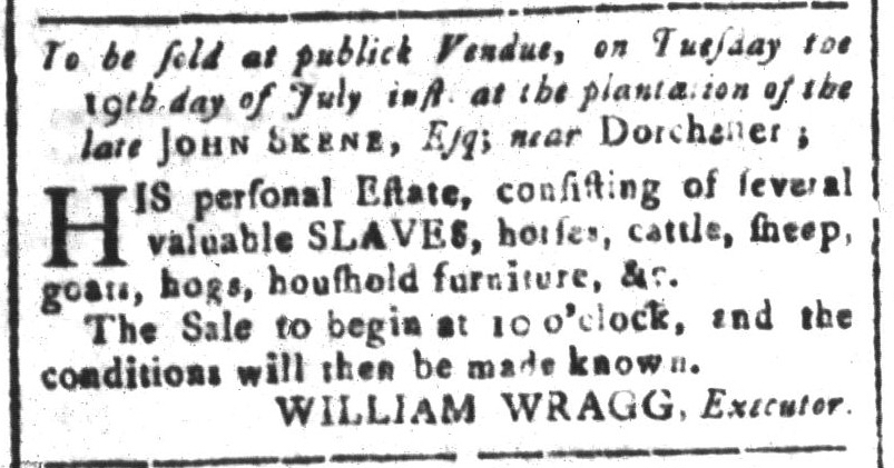 Jul 8 - South Carolina and American General Gazette Slavery 9