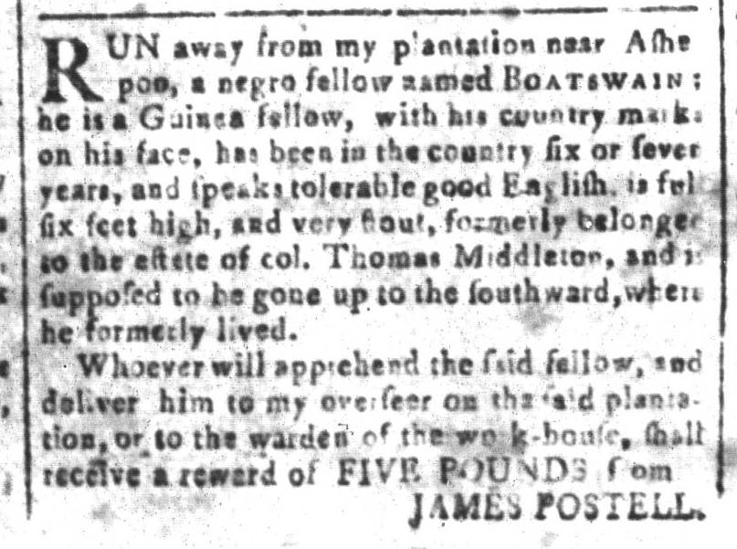 Jun 10 - South-Carolina and American General Gazette Slavery 10