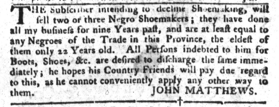 Jun 14 - South-Carolina Gazette and Country Journal Supplement Slavery 5