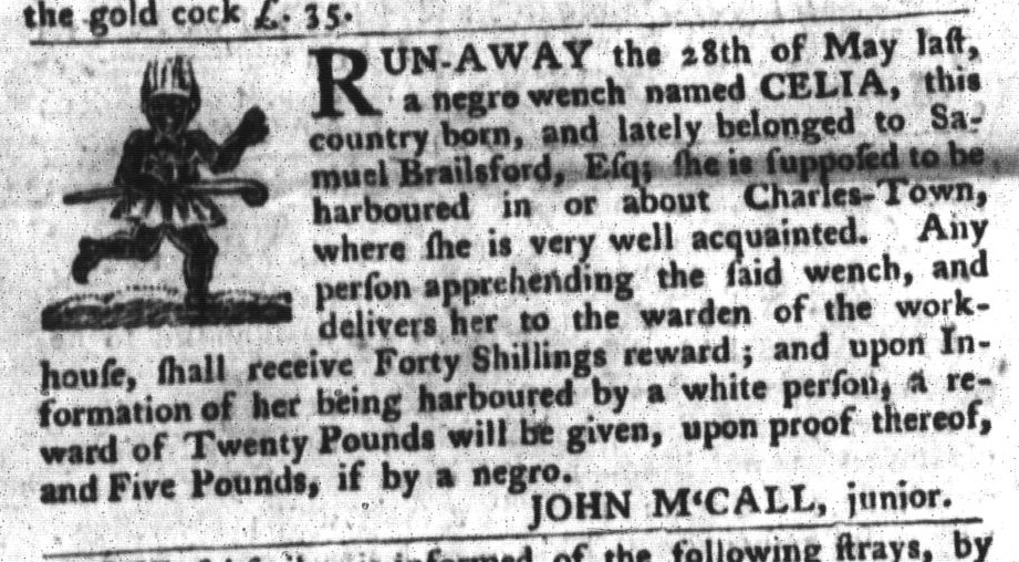 Jun 21 - South-Carolina Gazette and Country Journal Slavery 11