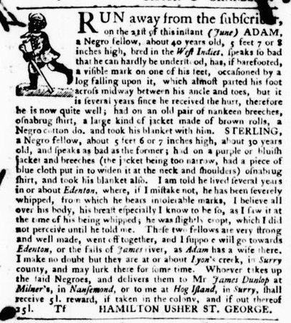 Jun 23 - Virginia Gazette Purdie and Dixon Slavery 4