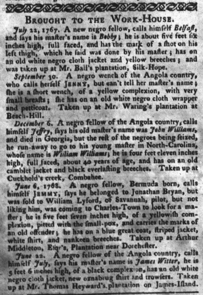 Jun 28 - South-Carolina Gazette and Country Journal Slavery 15