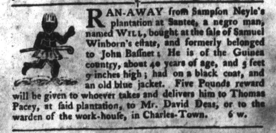 Jun 28 - South-Carolina Gazette and Country Journal Slavery 8