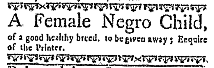 Jun 30 - Boston Weekly News-Letter Postscript Slavery 1
