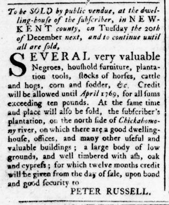 Jun 30 - Virginia Gazette Rind Slavery 5