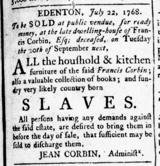 Aug 11 - Virginia Gazette Rind Slavery 1