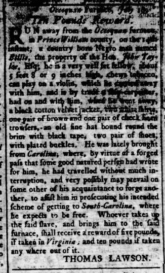 Aug 4 - Virginia Gazette Rind Slavery 3