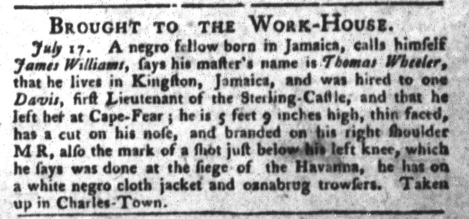Jul 19 - South-Carolina Gazette and Country Journal Slavery 6