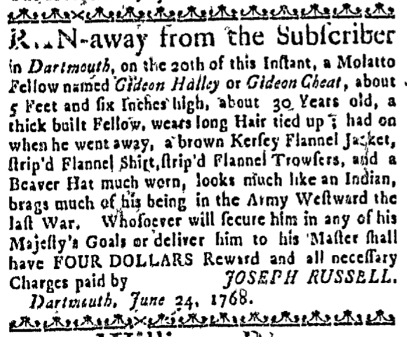 Jul 28 - Boston Weekly News-Letter Slavery 2