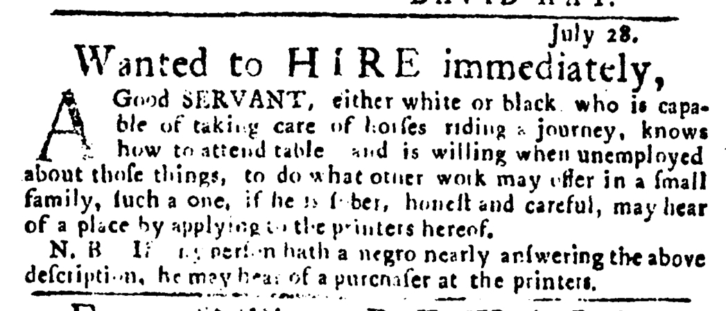 Jul 28 - Pennsylvania Journal Slavery 1