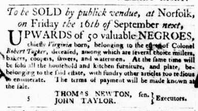 Aug 18 - Virginia Gazette Purdie and Dixon Slavery 2