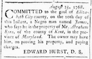 Sep 1 - Virginia Gazette Rind Slavery 1