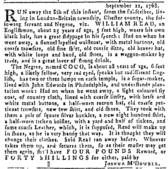 Sep 22 - Pennsylvania Gazette Slavery 3
