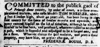 Nov 3 - Virginia Gazette Purdie and Dixon Slavery 11