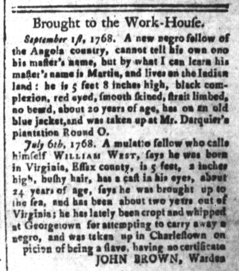 Oct 21 - South-Carolina and American General Gazette Slavery 5