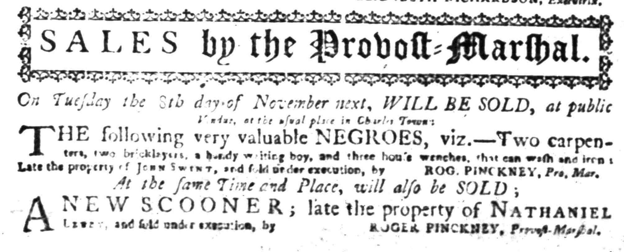 Oct 31 - South-Carolina Gazette Slavery 2