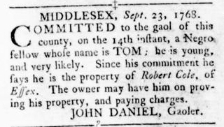 Oct 6 - Virginia Gazette Rind Slavery 8