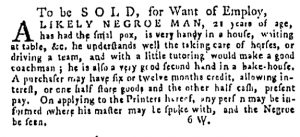 Dec 1 - Pennsylvania Gazette Supplement Slavery 1