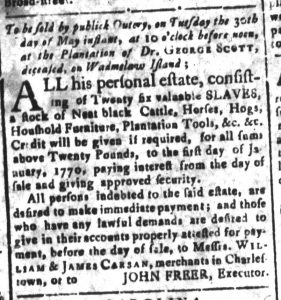 May 22 - South-Carolina and American General Gazette Slavery 6