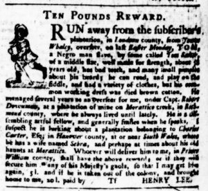 Jun 29 - Virginia Gazette Purdie and Dixon Slavery 8
