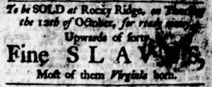 Aug 3 - Virginia Gazette Purdie and Dixon Slavery 8