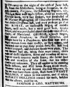 Jul 13 - Virginia Gazette Rind Slavery 2