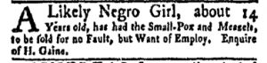 Jul 24 - New-York Gazette Weekly Mercury Slavery 4
