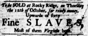 Sep 14 - Virginia Gazette Purdie and Dixon Slavery 6